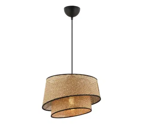 Svietidlá  Luster na lankách BARETTE 1xE27/60W/230V hnedá/čierna 390FLH2480