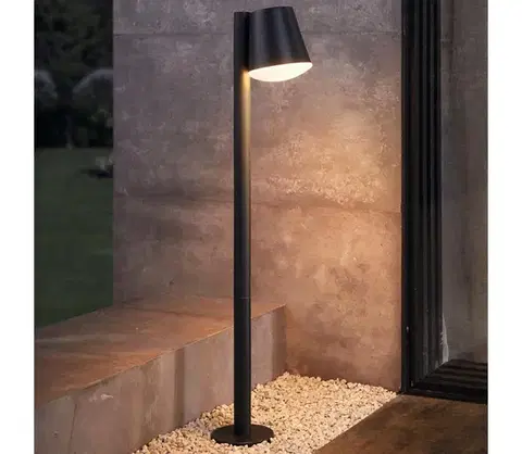 LED osvetlenie Eglo 33561 - LED stmievateľná vonkajšia lampa CALDIERO-C 1xE27/9W/230V IP44 antracit 33561