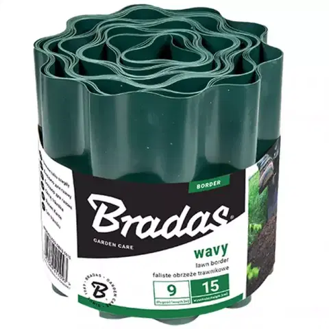 Záhradné lemovania Záhradný obrubník 9m x 20cm zelená OBFG0920