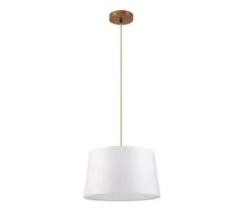 Svietidlá  Závesný luster na lanku AIDA 1xE27/60W/230V pr. 35 cm dub/hnedá/biela LM-1.98/DĄB RUSTIK/350