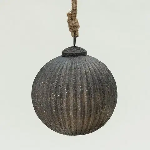 Vianočné dekorácie Sklenená ozdoba Rustic Black 10 cm