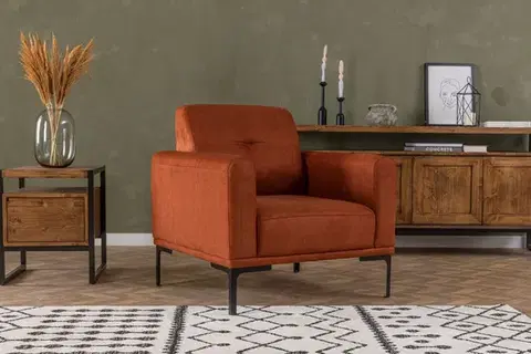 Kreslá Kreslo ušiak Mustang - Orange