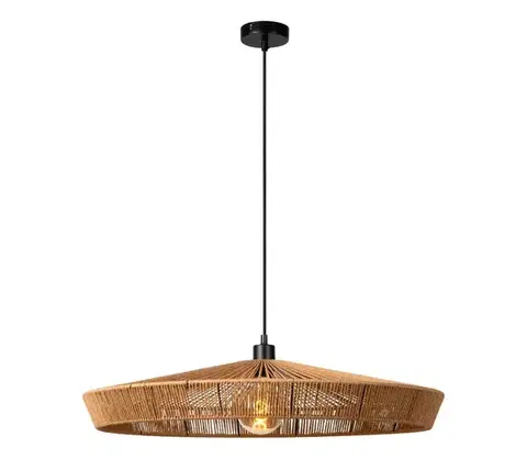 Svietidlá Lucide 10413/70/72 - Luster na lanku YUNKAI 1xE27/60W/230V pr. 70 cm hnedá 10413/70/72