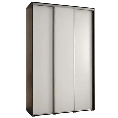 Šatníkové skrine Skriňa 45 Canaris 1 150 čierna/biela/silver