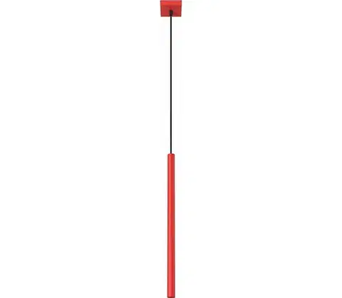 Svietidlá  SL.2141 - Závesný luster na lanku PASTELO 1xG9/8W/230V červená SL.2141