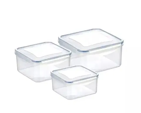 Dózy na potraviny TESCOMA Dóza FRESHBOX 3 ks, 0.4,0.7,1.2 l, štvorcová, plastová