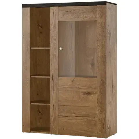 Komody do spálne Komoda vysoká Larona 1D dub lefkas 44