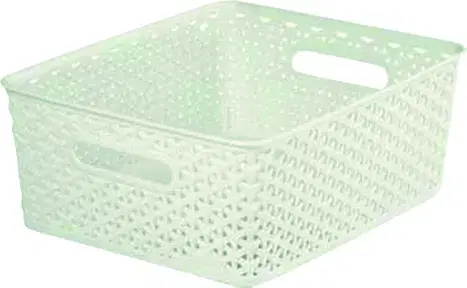 Košíky úložné CURVER - Úložný box imitácia ratanu MY Style M, krémový