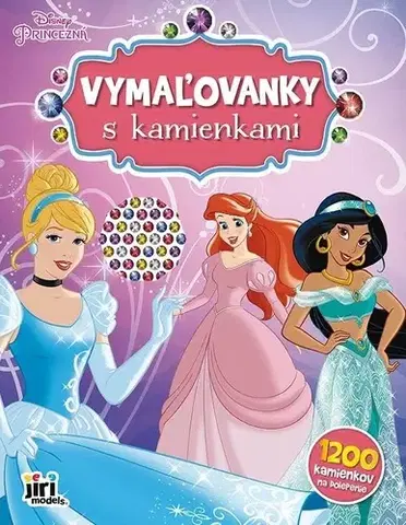 Nalepovačky, vystrihovačky, skladačky Vymaľovanky s kamienkami: Disney Princezné
