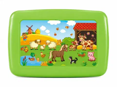 Podnosy a tácky TVAR - Podnos zelený farma 18,6x13,7cm