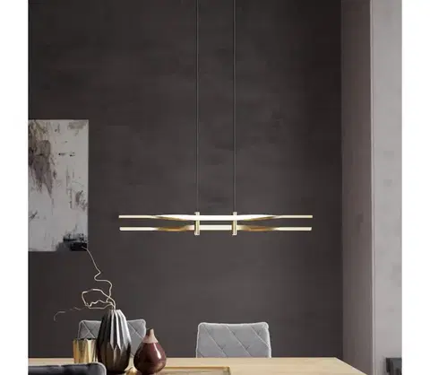 Svietidlá Eglo 901226 - LED luster na lankách COLMEAL LED/21W/230V zlatý 901226