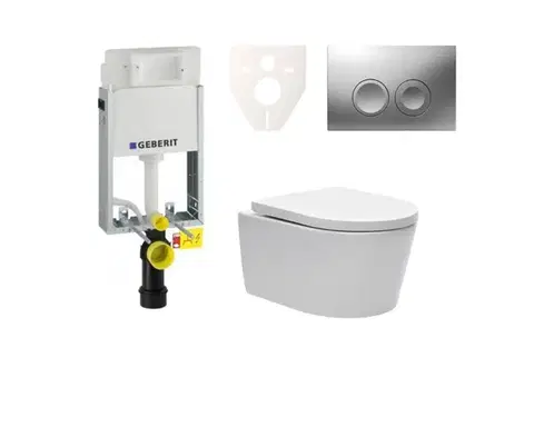 Záchody Cenově zvýhodněný závěsný WC set Geberit k zazdění + WC SAT Brevis SIKOGE1W3 SIKOGE1W3