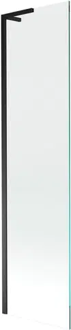 Sprchové dvere MEXEN/S - Next L vaňová zástena FIX 80 x 150, transparent, čierna 895-080-000-03-00-70