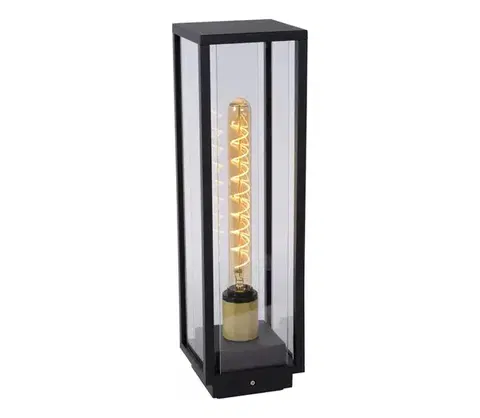 Záhradné lampy Lucide 27805/50/30 - Vonkajšia lampa LAURENS 1xE27/15W/230V IP54 50 cm čierna 27805/50/30