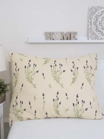 Dekoračné obliečky MKLozkoviny.sk Krepová obliečka na vankúš Renforcé 70 x 90 cm - Levanduľa 02-  -