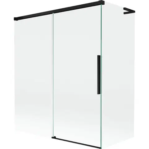 Sprchové dvere MEXEN/S - Rox L vaňová zástena 2-krídlová posuvná 140 + 70 x 150, transparent, čierna 8C9L-140-070-70-00