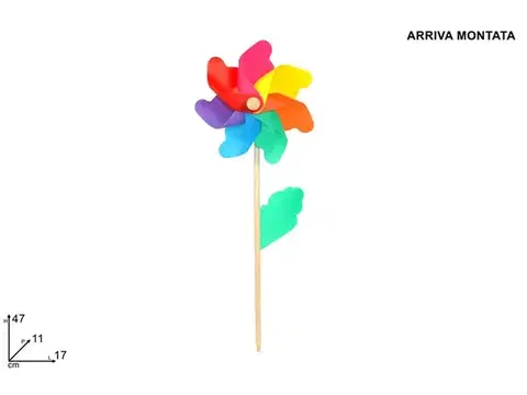 Záhradné dekorácie MAKRO - Vrtuľka na záhradu 47cm