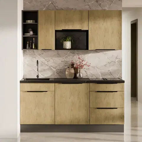 Modulový kuchynský nábytok Kuchynská linka Cremona ANT 180 cm bez kuchynskej dosky