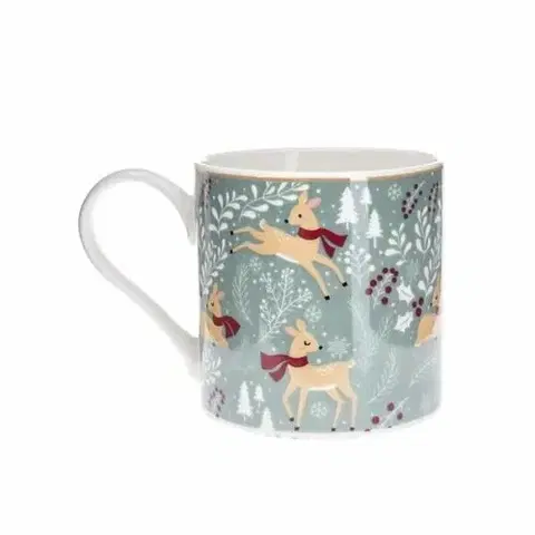 Hrnčeky a šálky Vianočný porcelánový hrnček Winter Forest, 400 ml