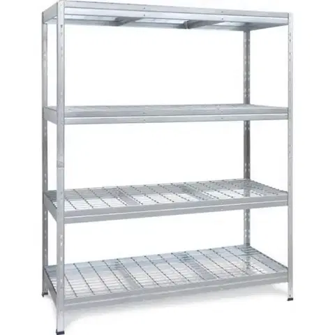 Regály a poličky Kinekus Regál kovový pozinkovaný perforovaný bezskrutkový 180x150x60 cm ooo
