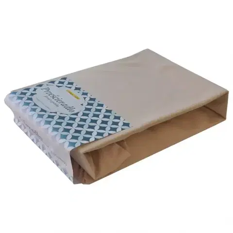 Bytový textil Plachta na posteľ Jersey 90x200 kávová 007