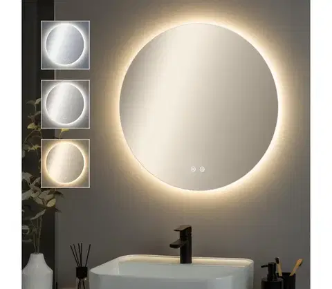 Kúpeľňové zrkadlá BRILAGI - stmievateľné vyhrievané LED zrkadlo s podsvietením DEMI PRO LED/20W/230V pr. 60 cm IP44 FG-GM1109-D-20W