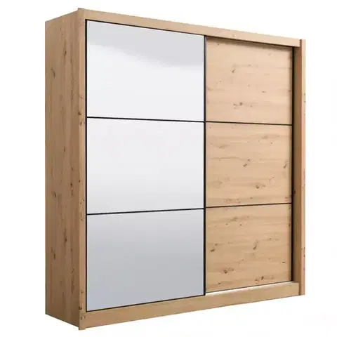 Šatníkové skrine Skriňa Navara zrkadlo artisan 11008279