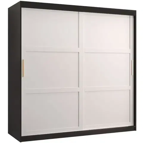 Šatníkové skrine Skriňa Amiro 1 180 čierny/biely