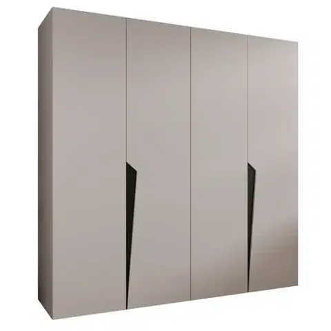 Šatníkové skrine Skriňa Piano 1-200 kašmír/čierna