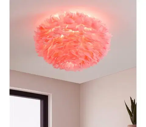 Svietidlá BRILAGI - Stropné svietidlo FEATHER 3xE27/40W/230V pr. 50 cm ružové BRI943