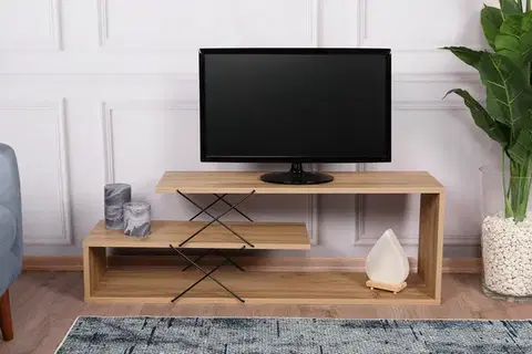 TV stolíky KLIKLAK štýlový TV stolík, dub