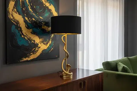 Osvetlenie Stolová lampa SERPENTIS Dekorhome
