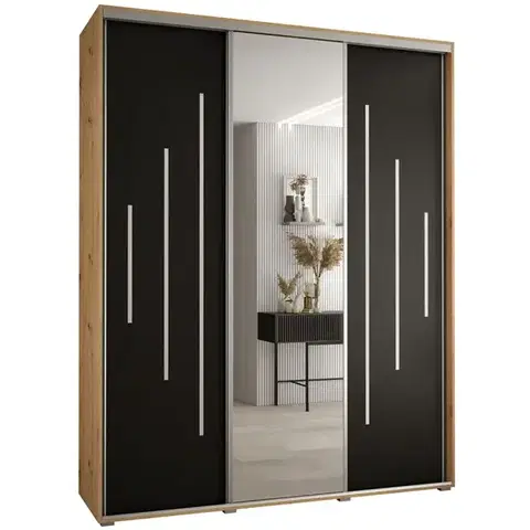 Šatníkové skrine Skriňa 45 Canaris 13 200 artisan/čierna/silver
