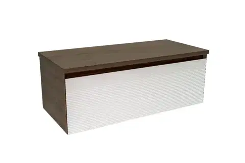 Kúpeľňový nábytok Koupelnová skříňka s krycí deskou Naturel Monza 99x30x45 cm ořech mat MONZA100WN MONZA100WN