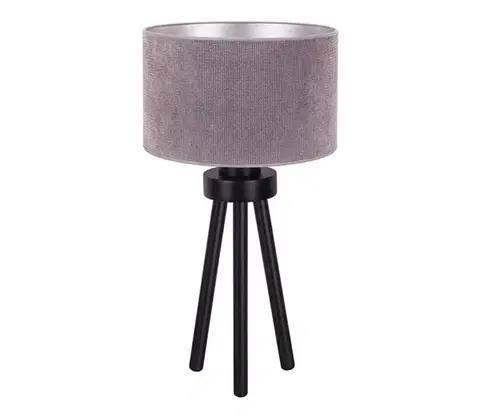 Lampy  - Stolná lampa LYON 1xE27/15W/230V pr. 30 cm šedá 602273