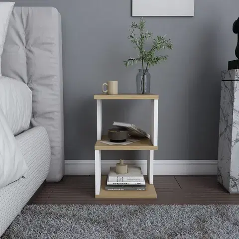 Nočné stolíky TERRX nočný stolík, biela