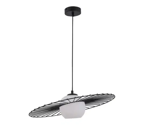 Svietidlá  Luster na lanku SOL 1xE27/60W/230V čierna 32038