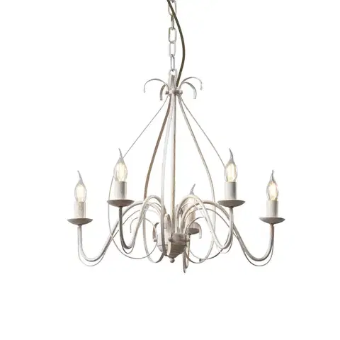 Lustre Klasický luster krémový s 5 svetlami - Giuseppe