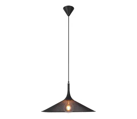 Svietidlá  Luster na lanku KIRUNA 1xE27/40W/230V pr. 50 cm čierna 50101203