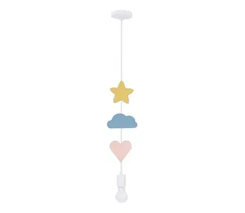 Svietidlá  Detský závesný luster TRIO na lanku 1xE27/20W/230V žltá/modrá/ružová 31-12135