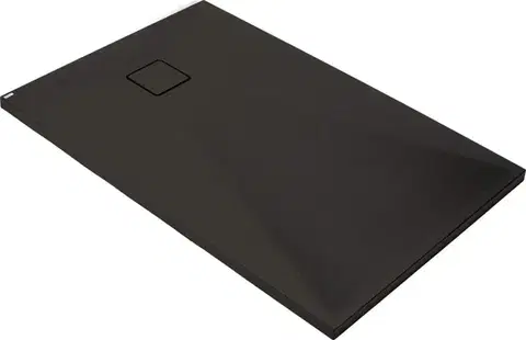 Vane DEANTE - Correo nero Granitová sprchová vanička, obdĺžniková, 100x70 cm KQR_N75B