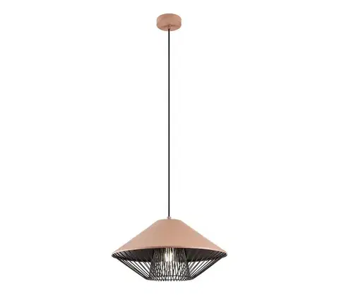 Svietidlá Redo 01-3005 - Závesný luster na lanku GRILL 1xE27/42W/230V priemer 39,6 cm čierna/hnedá 01-3005