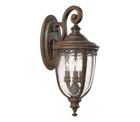 Svietidlá Elstead Feiss FE-EB2-M-BRB-Vonkajšie nástenné svietidlo ENGLISH BRIDLE 3xE14/60W/230V IP44 FE-EB2-M-BRB