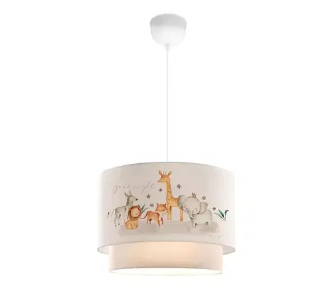 Svietidlá  Detský luster CANDY 1xE27/40W/230V biela/hnedá 780SGN4659