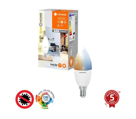 LED osvetlenie LED Stmievateľná antibakteriálna žiarovka B40 E14/4,9W/230V Wi-Fi - Ledvance 4058075575813