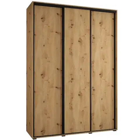 Šatníkové skrine Skriňa 45 Canaris 1 200 artisan/čierna