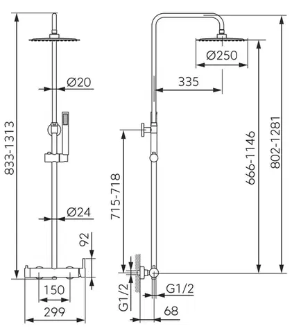 Kúpeľňové batérie NOVASERVIS NOVASERVIS - Sprchový set + sprchová batéria Ciriculus, gun metal NP85-BCK7UGM