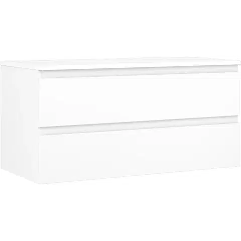 Kúpeľňový nábytok MEXEN/S - Orio kúpeľňová skrinka pod umývadlo 100 cm s doskou, 2 zásuvky, biela mat 91A10-10047-2-BFFC01