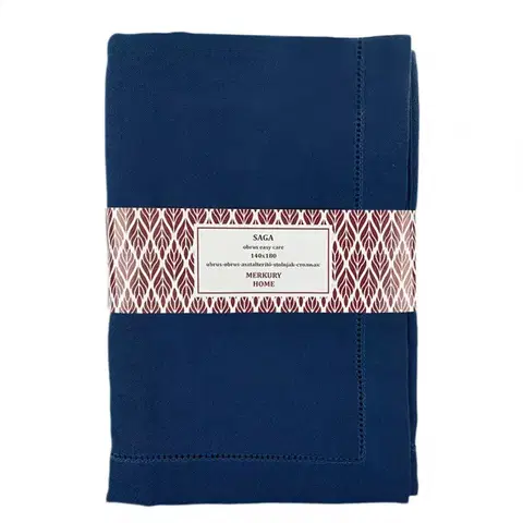 Bytový textil Obrus SAGA indigo 140x180 easy care
