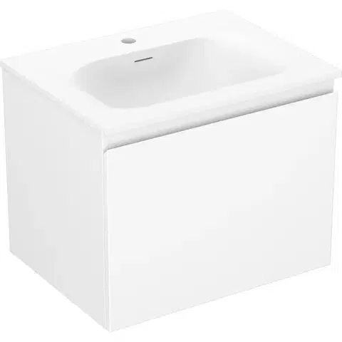 Kúpeľňový nábytok MEXEN/S - Orio kúpeľňová skrinka 60 cm s umývadlom Vela, 1 šuplík, biela mat 91A10-06047-1-BF01-W23M01